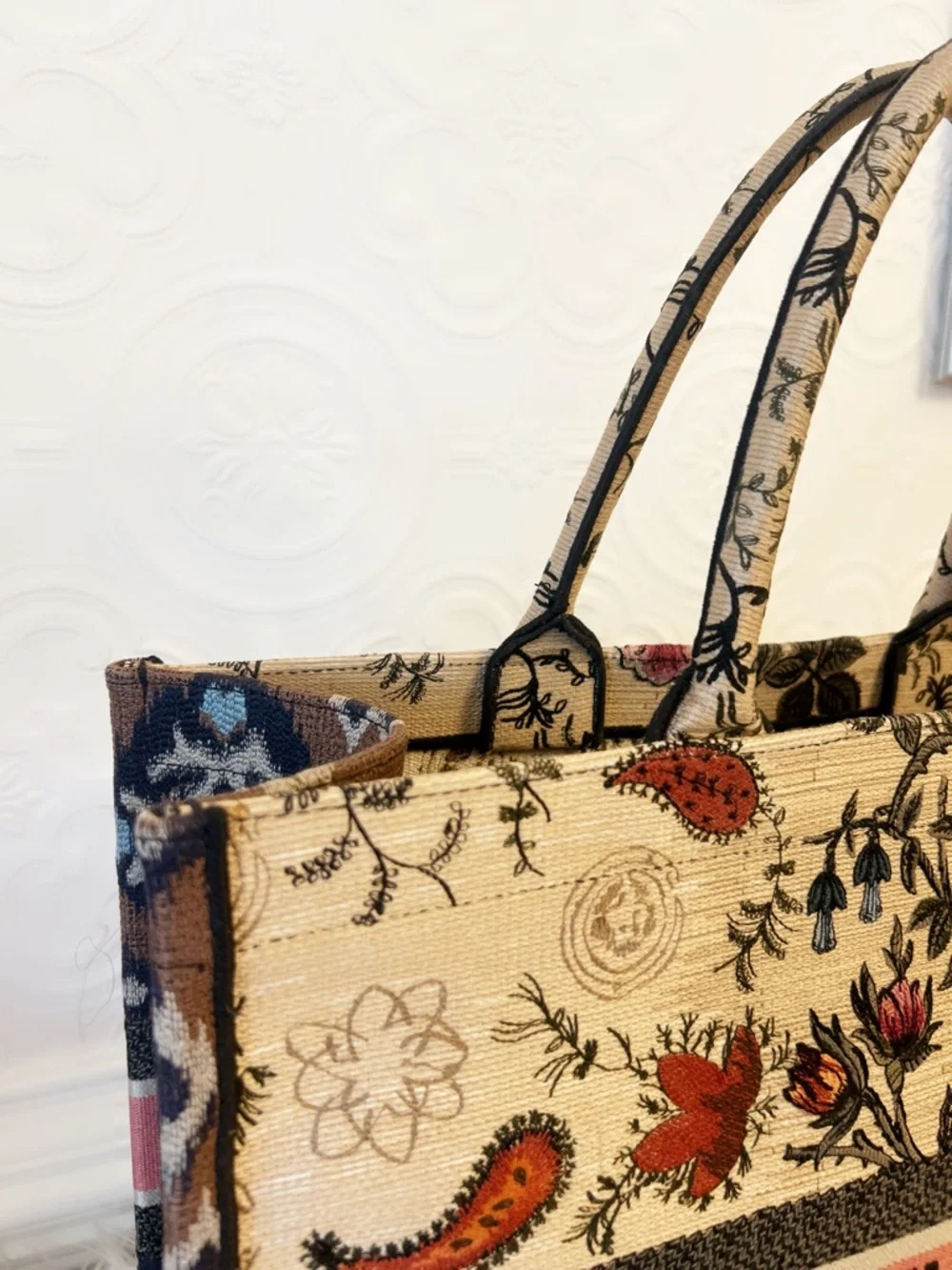 Dior Jacquard Embroidered Book Tote, Large, with dust bag & insert - Picture 12 of 14